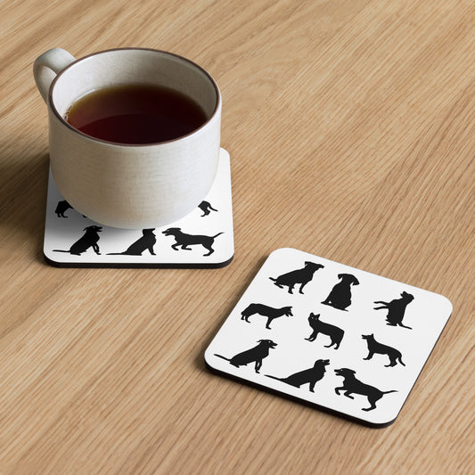 Dog Themed Cork-back Coaster - Dog Lover Merchandise - JMape